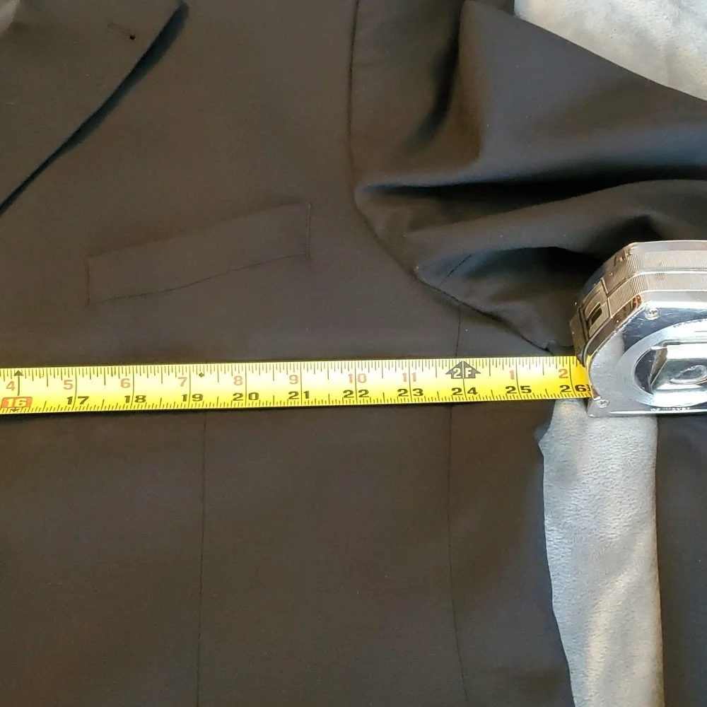 Men's Sports Coat blazer wool blend XL Black
